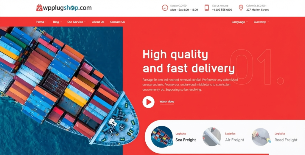 Charon Theme 1.3.1 – Logistics, Transport & Cargo WordPress Theme