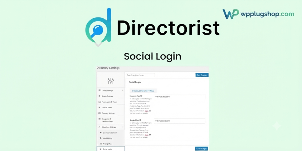 Directorist Social Login – Google & Facebook Login Extension for WordPress Directory Websites