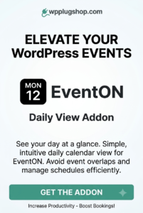 EventON Daily View Addon – Daily Event Calendar Extension for WordPress