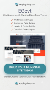 EGovt – City Government WordPress Theme