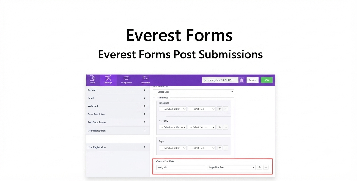 Everest Forms Post Submissions – Frontend WordPress Post Submission Add-on