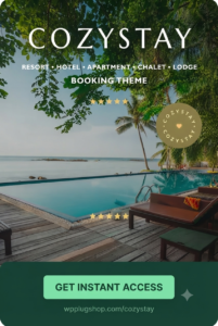 CozyStay Hotel Booking WordPress Theme – Hotel & Resort Website Builder with Online Reservations
