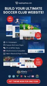 Khelo – Soccer Sports WordPress Theme