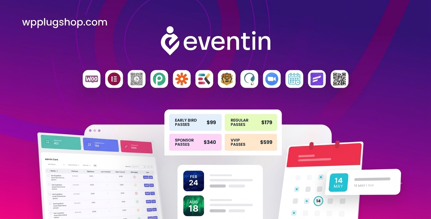 WP Eventin Pro – Event Manager, Event Calendar & Event Tickets for WooCommerce