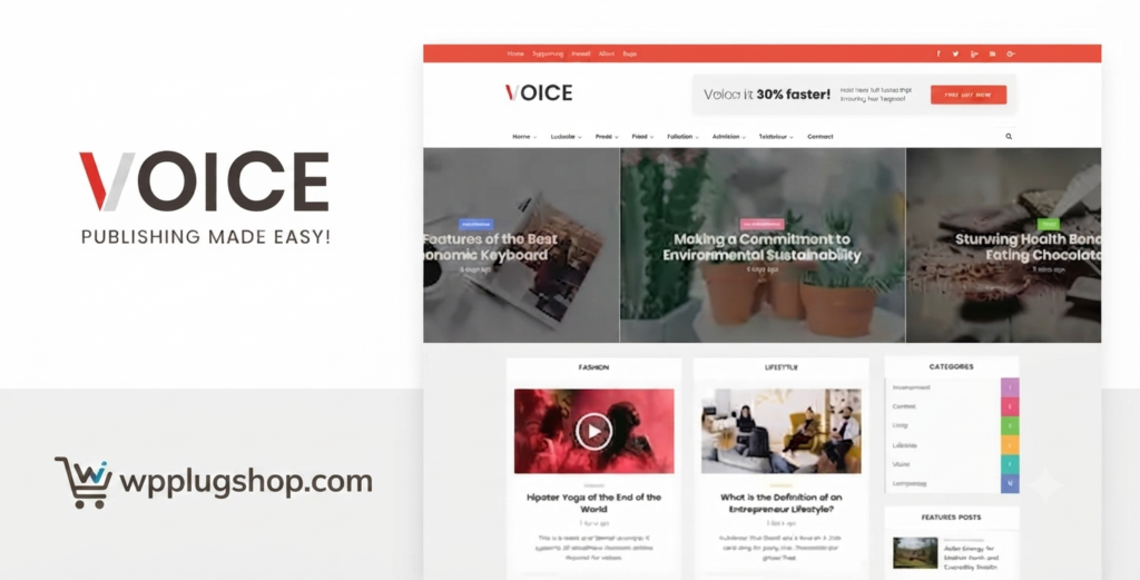 Voice – News Magazine WordPress Theme | Responsive Newspaper, Blog & Editorial WP Theme