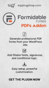Formidable Forms PDF Add-on – Professional PDF Generation for WordPress