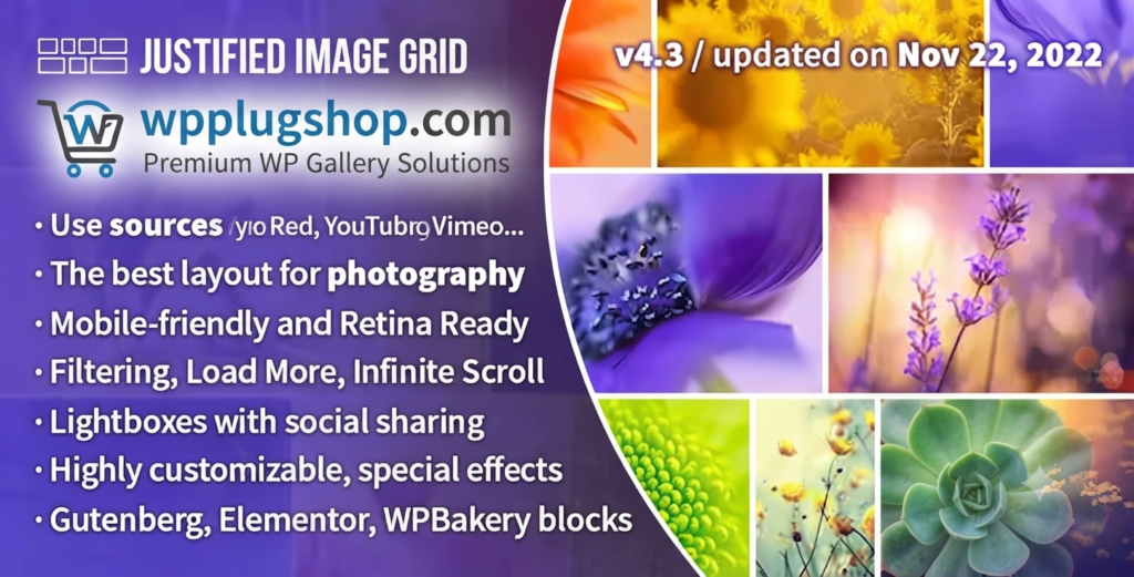 Justified Image Grid – Premium Responsive WordPress Gallery Plugin