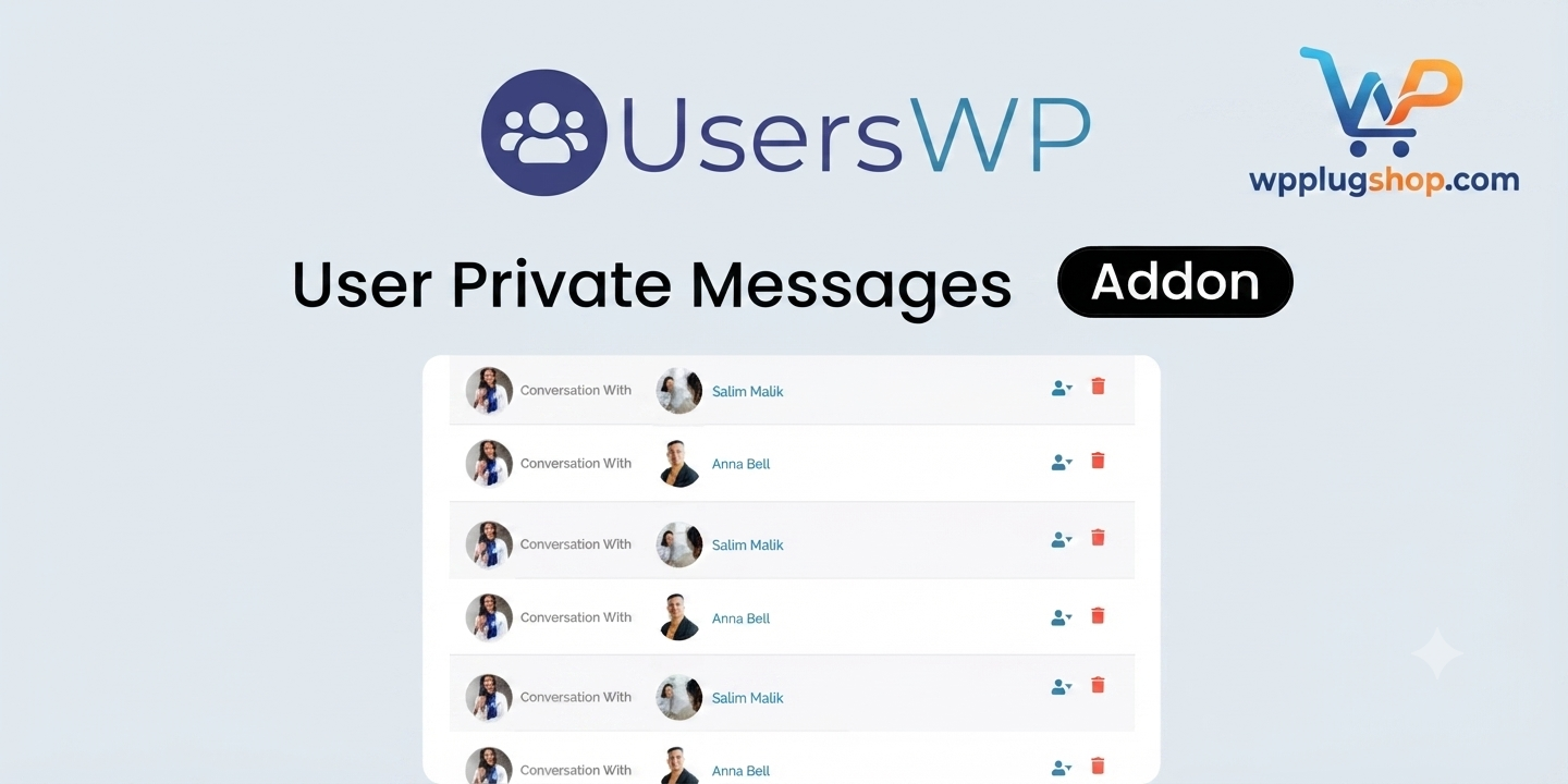 UsersWP User to User Private Messages Addon – Secure Member Messaging for WordPress