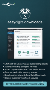 Easy Digital Downloads Recurring Payments Addon 2.12.5 – Subscription Billing & Recurring Revenue Plugin