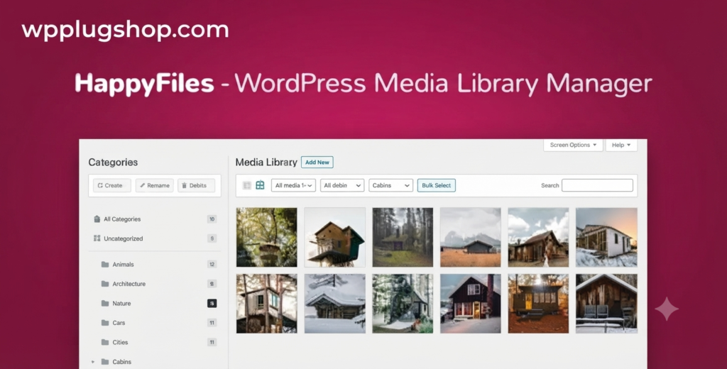 Happy Files Pro 1.9.1 – WordPress Media Library Folder Manager Plugin