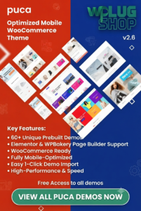Puca Theme – Optimized Mobile WooCommerce Theme for WordPress