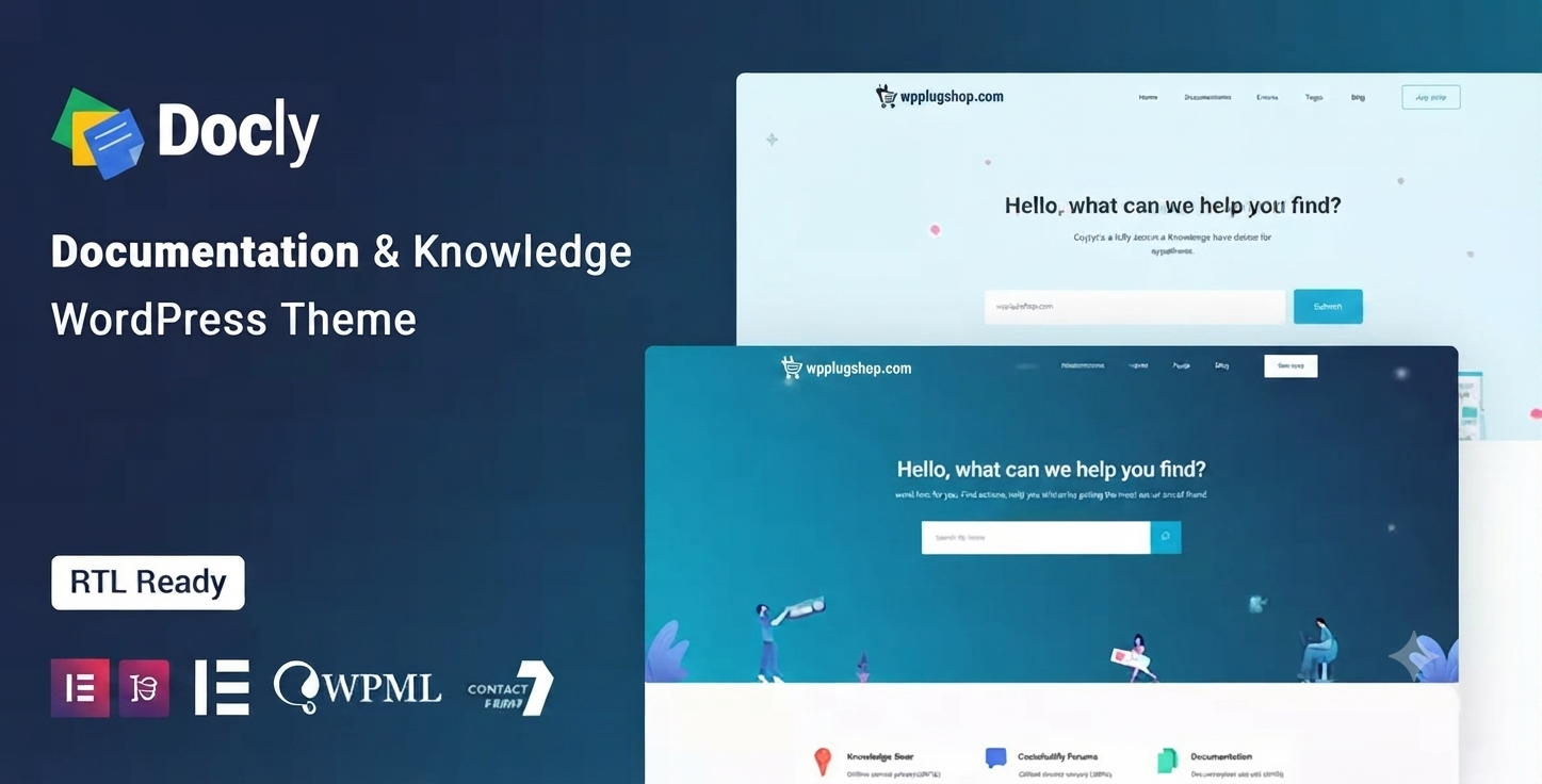Docly – Documentation & Knowledge Base WordPress Theme with bbPress Helpdesk Forum