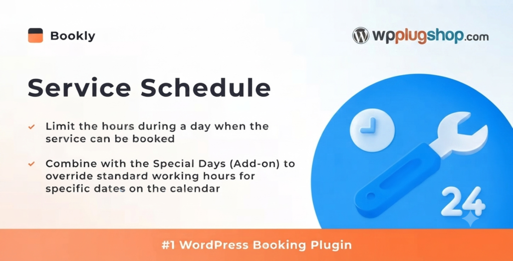 Bookly Service Schedule Addon 3.5 – WordPress Appointment Scheduling Extension