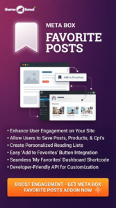 Meta Box Favorite Posts Addon 2.0.9 – User Bookmark & Favorite Posts Plugin