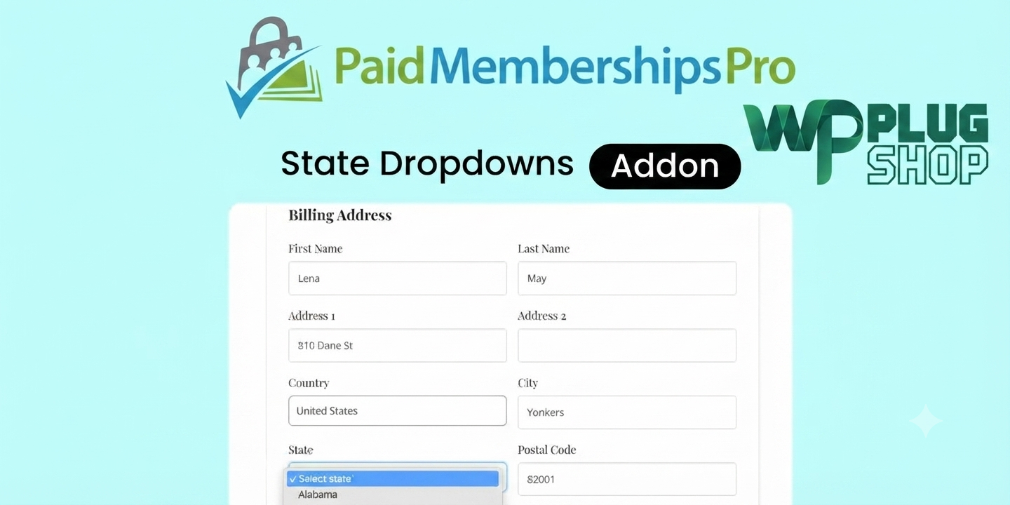 Paid Memberships Pro State Dropdowns Addon – Country & State Selector Plugin