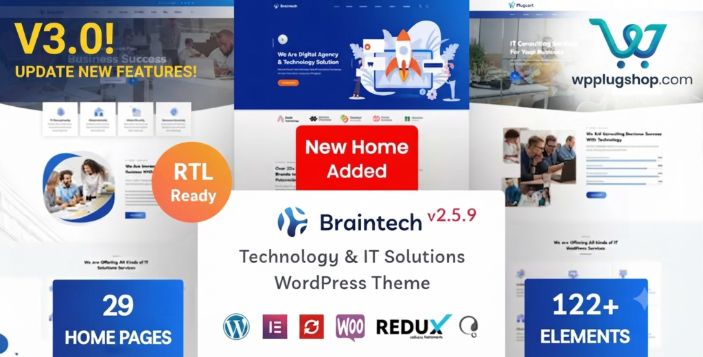 Braintech Theme 2.7.9 – Technology & IT Solutions WordPress Theme