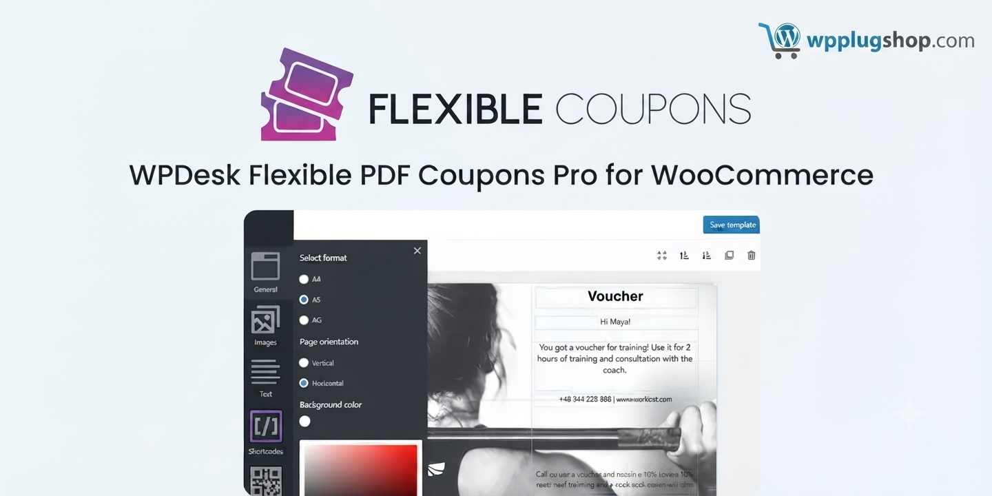 WPDesk Flexible PDF Coupons Pro for WooCommerce – Digital Gift Card & PDF Voucher Plugin