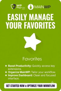MainWP Favorites Extension – Organize & Deploy WordPress Plugins and Themes