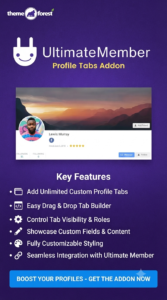 Ultimate Member Profile Tabs Addon 1.1.1 – Custom User Profile Tabs Plugin
