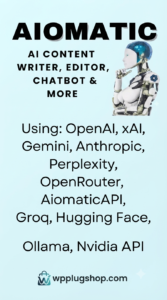 Aiomatic Premium – AI Content Writer, Editor, Chatbot & AI Toolkit