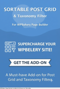 WPBakery Page Builder Sortable Grid & Taxonomy Filter