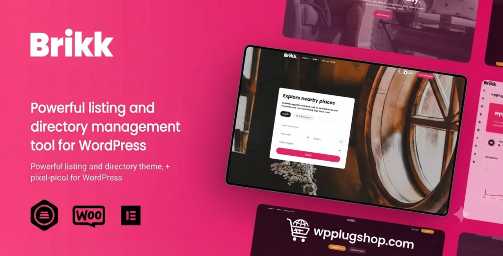 Brikk Directory Listing WordPress Theme – Business Directory, Booking & Marketplace Website Builder