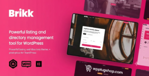 Brikk Directory Listing WordPress Theme – Business Directory, Booking & Marketplace Website Builder