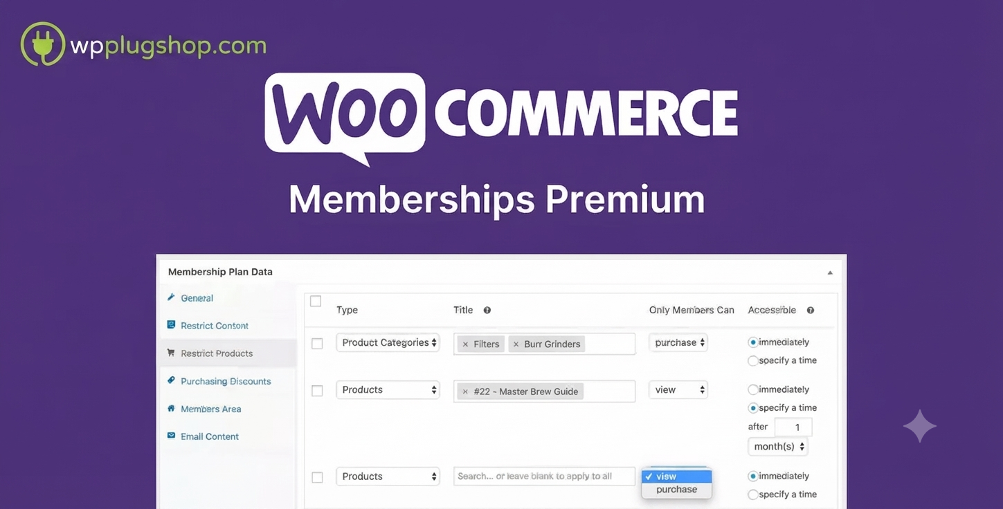 WooCommerce Memberships Premium Plugin | Content Restriction, Member Access & Subscription System