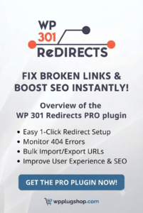 WP 301 Redirects Pro – Advanced WordPress Redirect & 404 Error Manager Plugin