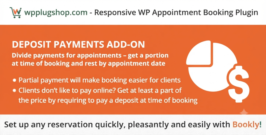Bookly Deposit Payments Add-On – Accept Partial Payments for Appointments