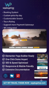 Travel Tour Booking WordPress Theme – Complete Tour Booking & Travel Agency System