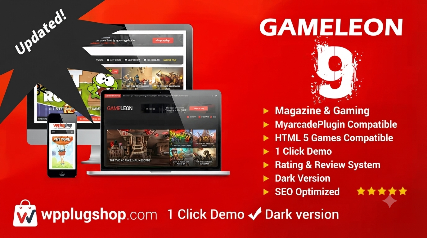 Gameleon – WordPress Gaming Magazine & Arcade Theme