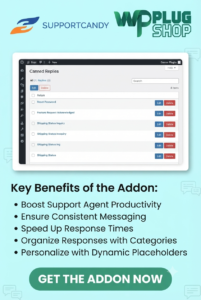 SupportCandy Canned Reply Addon – Reusable Helpdesk Responses