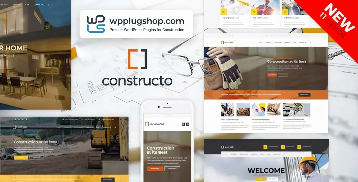 Constructo Construction WordPress Theme – Builder, Contractor & Engineering Website Template