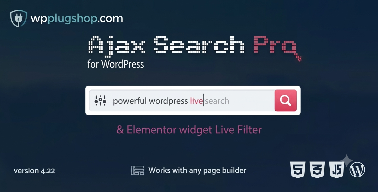 Ajax Search Pro – Live WordPress Search & Filter Plugin for WooCommerce