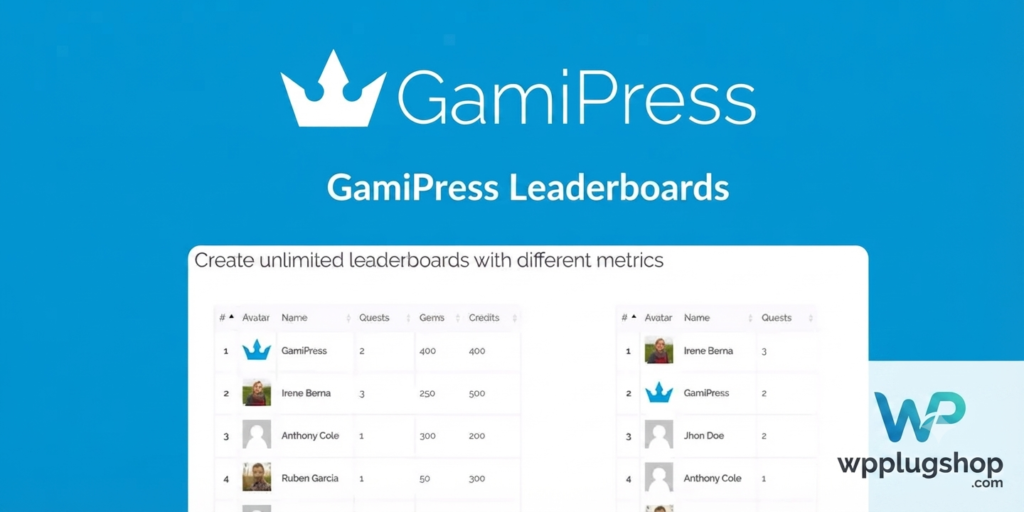 GamiPress Leaderboards 1.5.6 – WordPress User Ranking Plugin