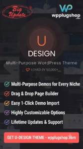 uDesign WordPress Theme – Responsive Multipurpose WooCommerce & Business Website Theme