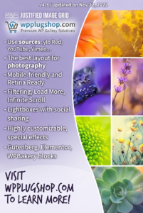 Justified Image Grid – Premium Responsive WordPress Gallery Plugin