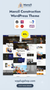 Manzil: Professional Construction & Building WordPress Theme