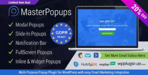Master Popups – Premium Popup Editor & Email Subscription Plugin for WordPress
