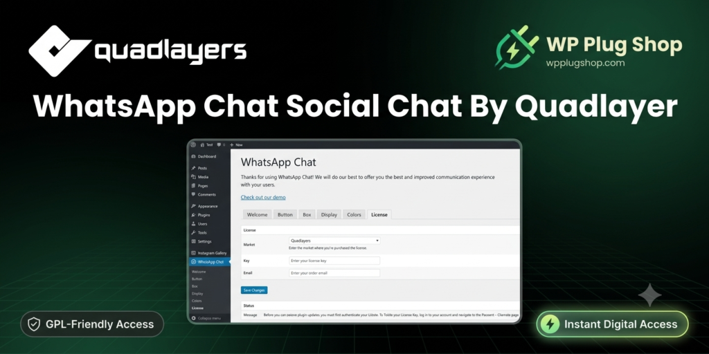 WhatsApp Chat Plugin for WordPress – Social Chat by QuadLayers for WooCommerce & Customer Support