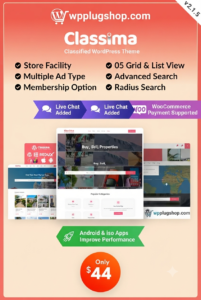 Classima 2.14.1 – Classified Ads & Directory Listing WordPress Theme