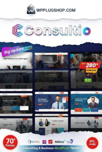 Consultio Consulting Corporate WordPress Theme | Business, Finance & Agency Website Builder