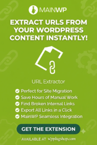 MainWP URL Extractor – Advanced URL Export & SEO Reporting Extension for WordPress