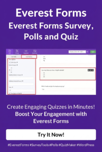 Everest Forms Survey, Polls & Quiz Addon for WordPress – Interactive Surveys, Quizzes & Customer Feedback