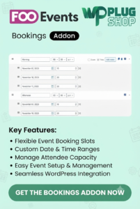 FooEvents Bookings – WooCommerce Event & Booking Plugin for WordPress