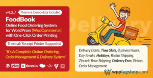 FoodBook 4.3.9 – Online Food Ordering & Delivery System for WordPress