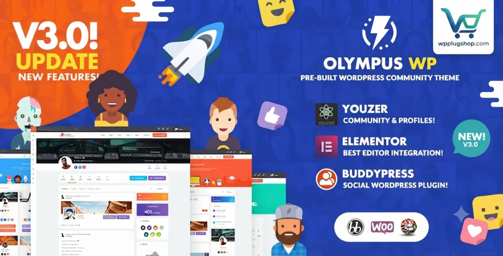 Olympus Theme 4.7 – Social Networking WordPress Theme