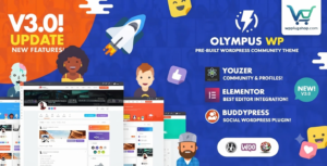 Olympus Theme 4.7 – Social Networking WordPress Theme