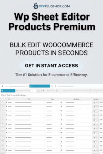 WP Sheet Editor WooCommerce Products Premium Addon – Advanced Bulk Product Editor for WordPress